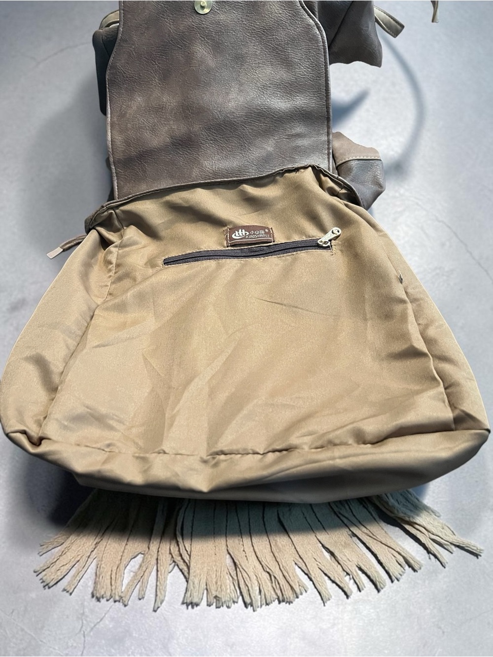 Boho Chic Embroidered Fringe Backpack - Picture 8 of 11